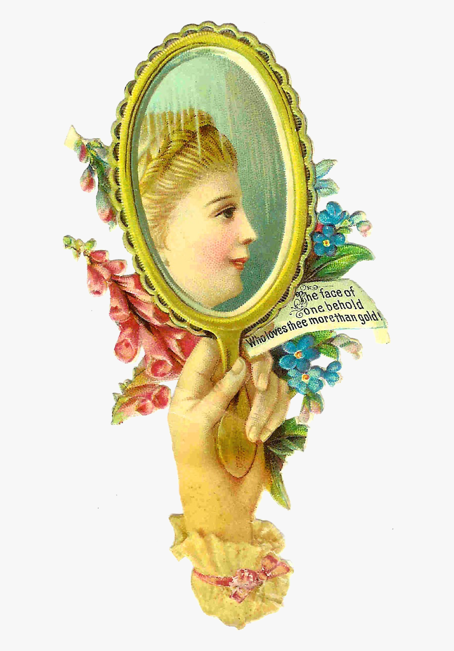 Vintage Hand Mirror Clipart, Transparent Clipart