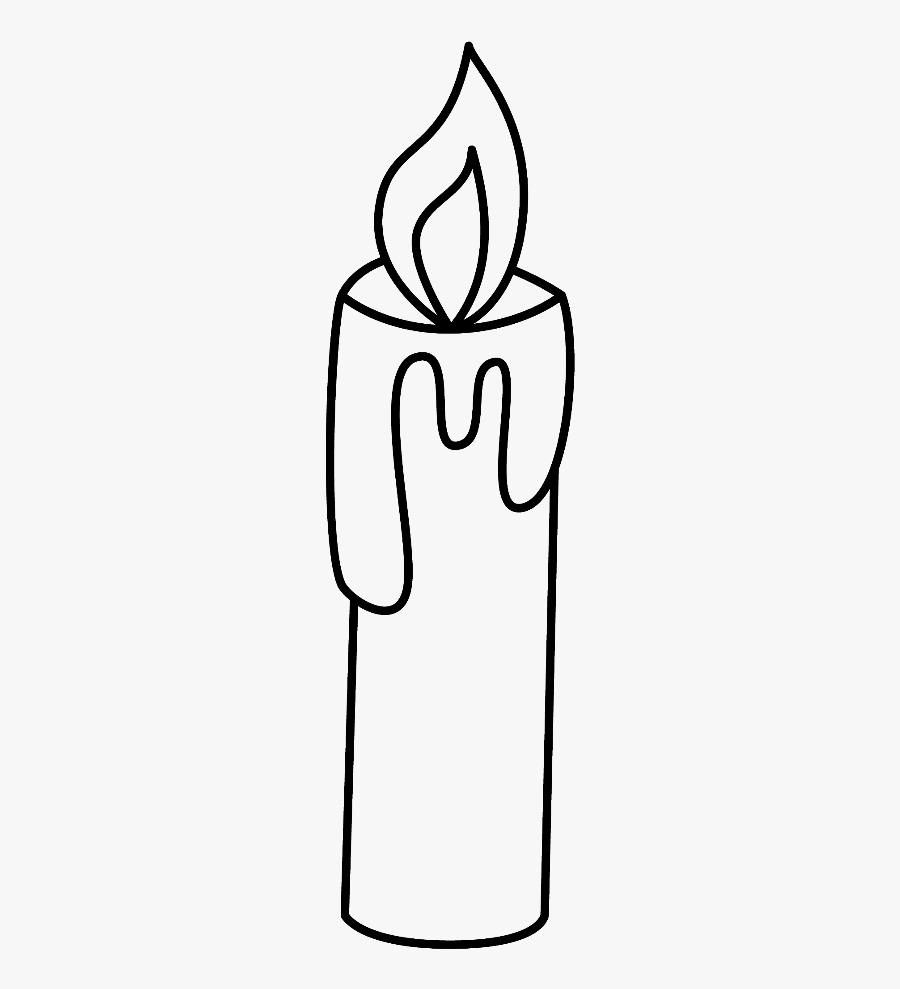 Drawing Candle Outline - Outline Image Of Candle, Transparent Clipart