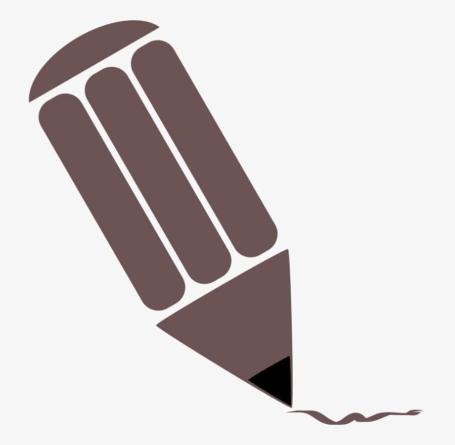 Pencil Stylized Brown - Orange Pencil Clipart, Transparent Clipart