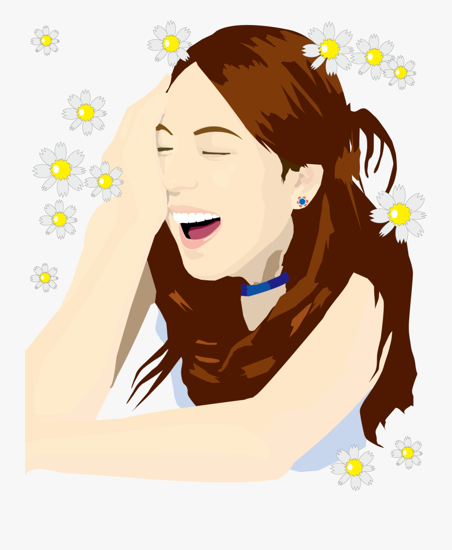 Face Smile Woman Clip - Smile Cartoon Girl Face, Transparent Clipart