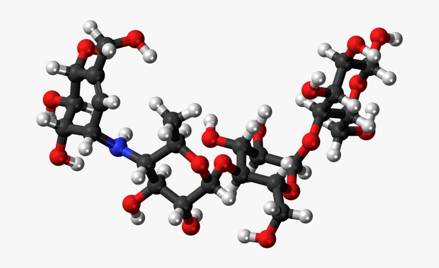 Acarbose 3d Balls - Oligosaccharides Molecule, Transparent Clipart