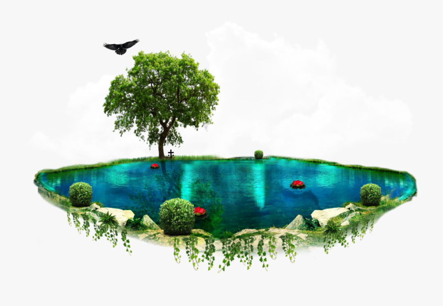 Green Mountains Clipart Download - Flying Island Png Images Hd, Transparent Clipart