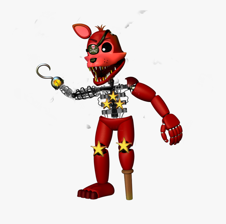 Freddy Fazbear Foxy , Transparent Cartoons - Fnaf 2 Rockstar Foxy, Transparent Clipart