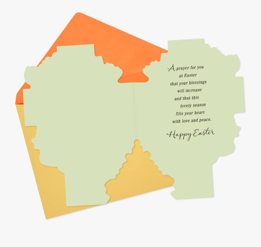 Cross-shaped Card With Flowers Religious Easter Card - Illustration, Transparent Clipart