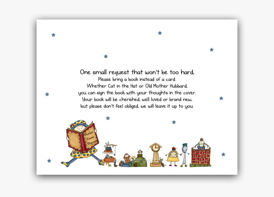 Clip Cards Rhyme - Mother Goose Book Instead Of Card, Transparent Clipart