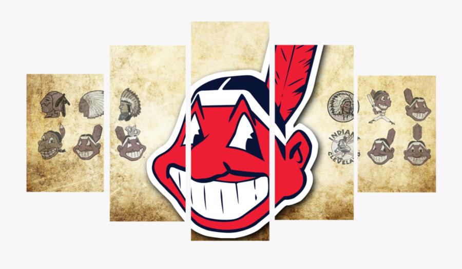 Hd Printed Cleveland Indians Logo 5 Pieces Canvas - Cleveland Indians Wallpaper Hd, Transparent Clipart