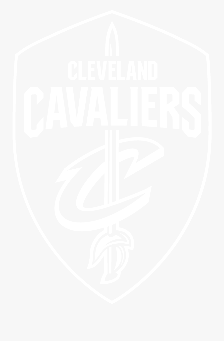 Cleveland Cavaliers Logo Black And White, Transparent Clipart