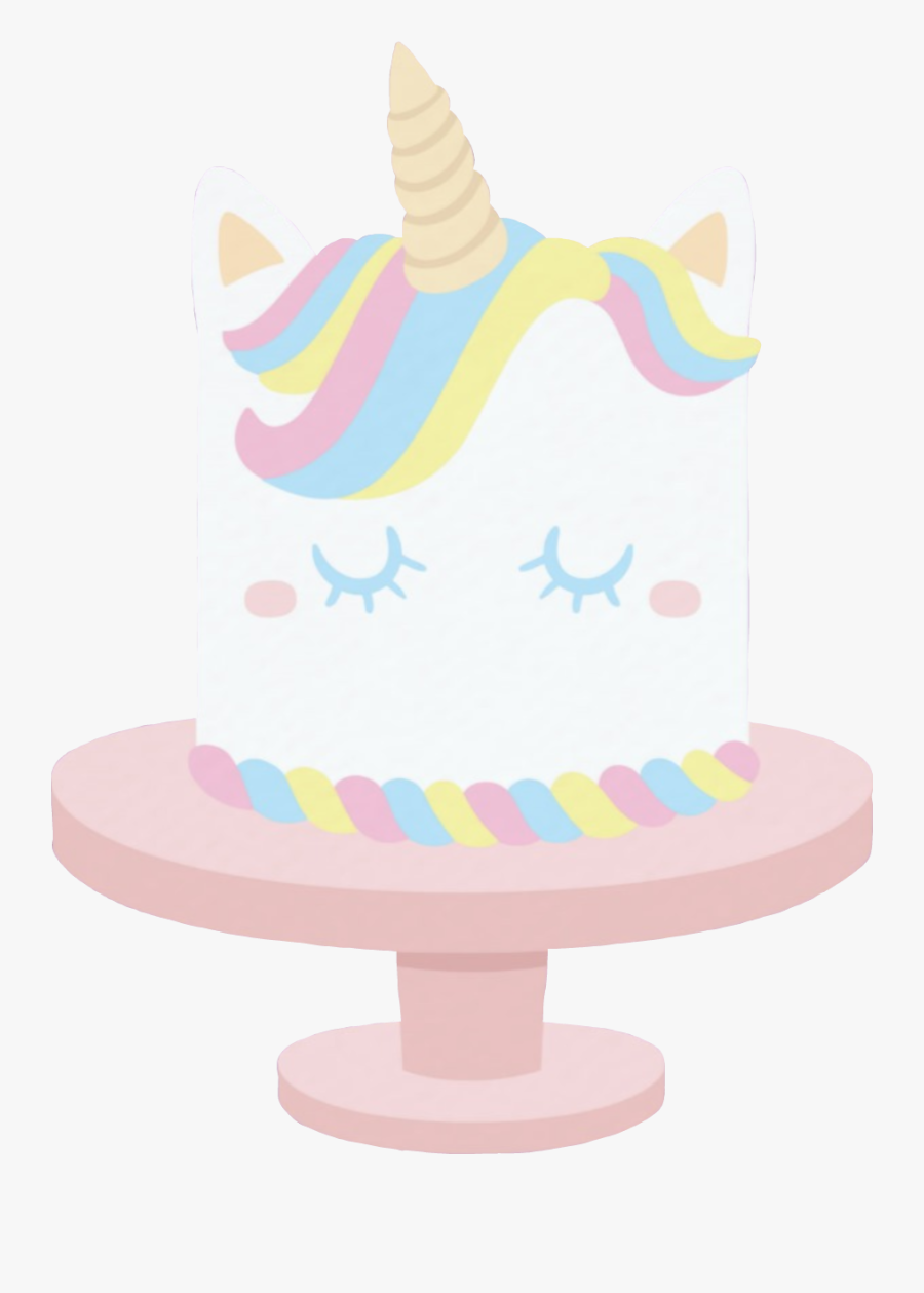 #unicorn #cake #unicorncake #colors #pastels #sticker - Fish, Transparent Clipart
