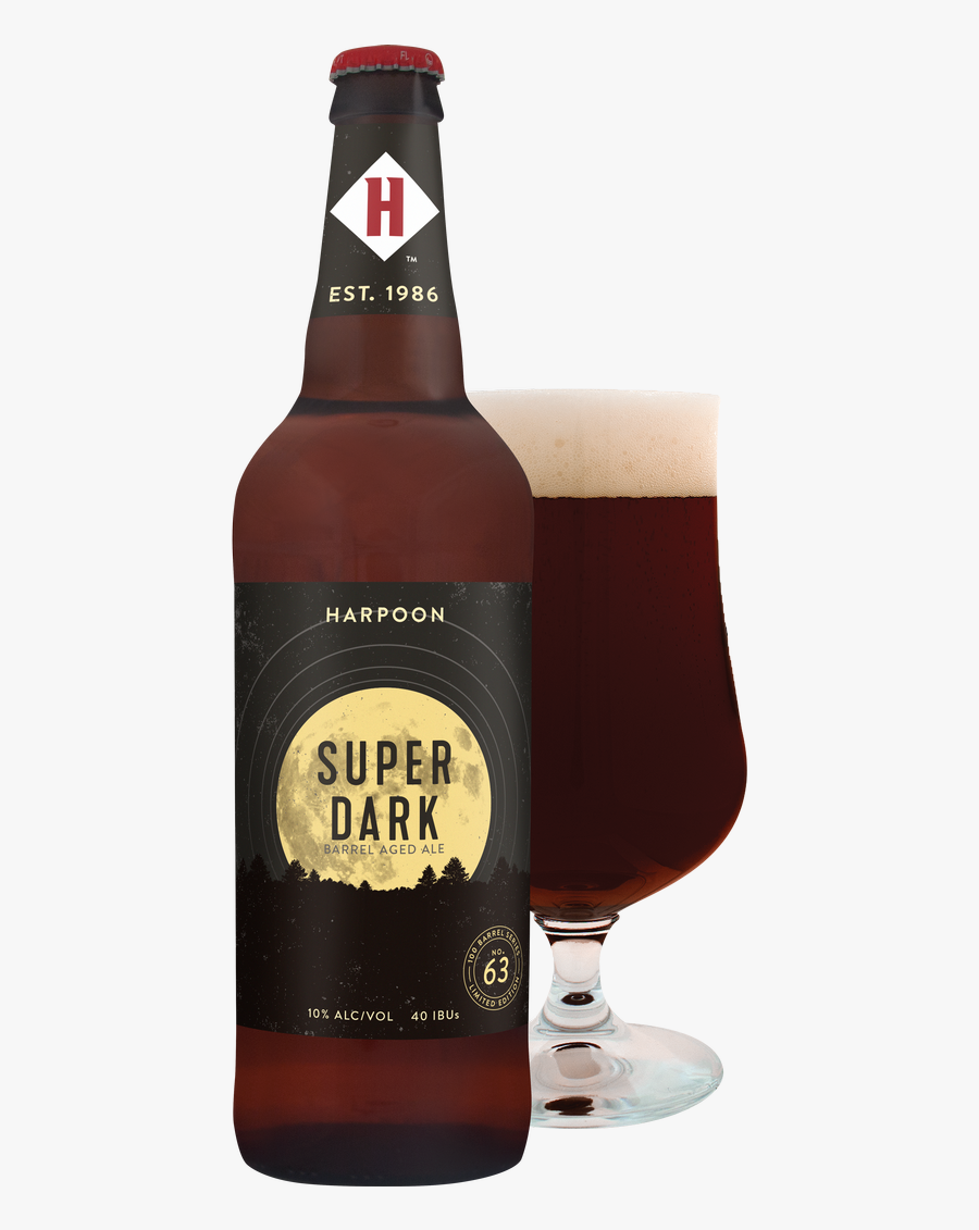 Clip Art Bottle And Barrel - Harpoon Super Dark, Transparent Clipart