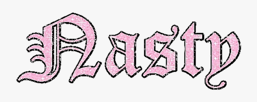 #brat #nasty #pink #glitter - Calligraphy, Transparent Clipart
