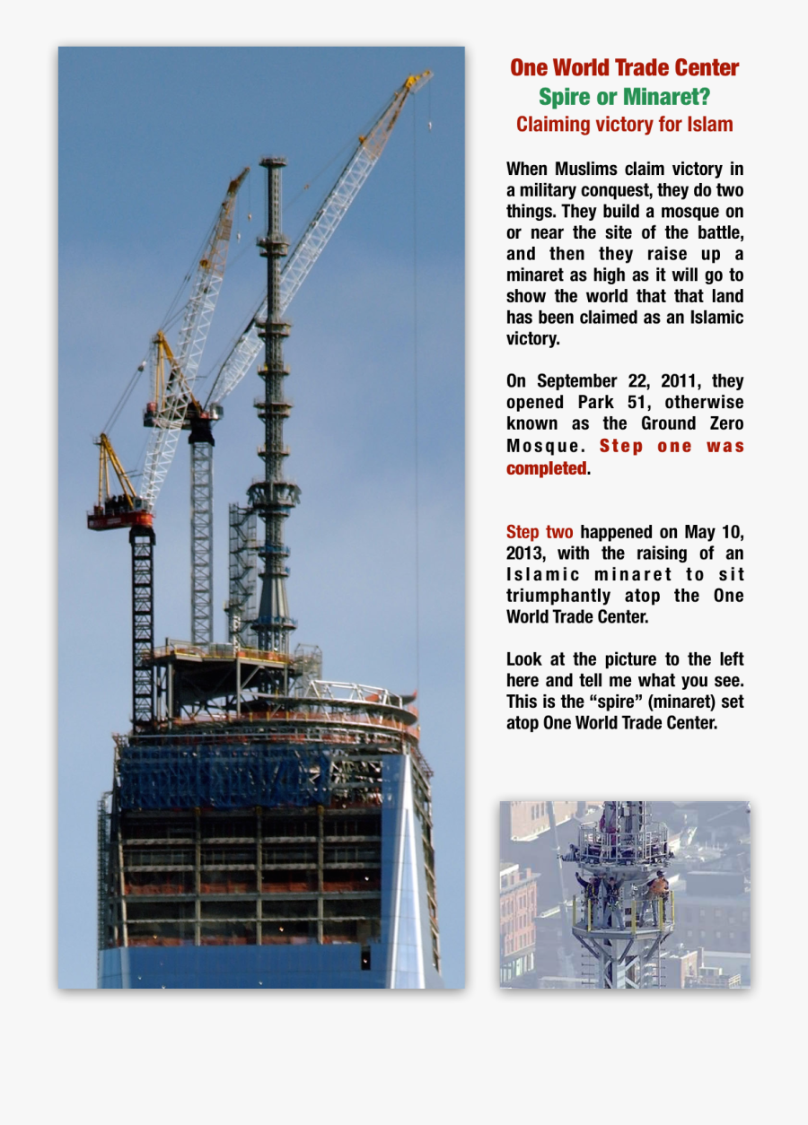 One World Trade Center Muslim Spire, Transparent Clipart