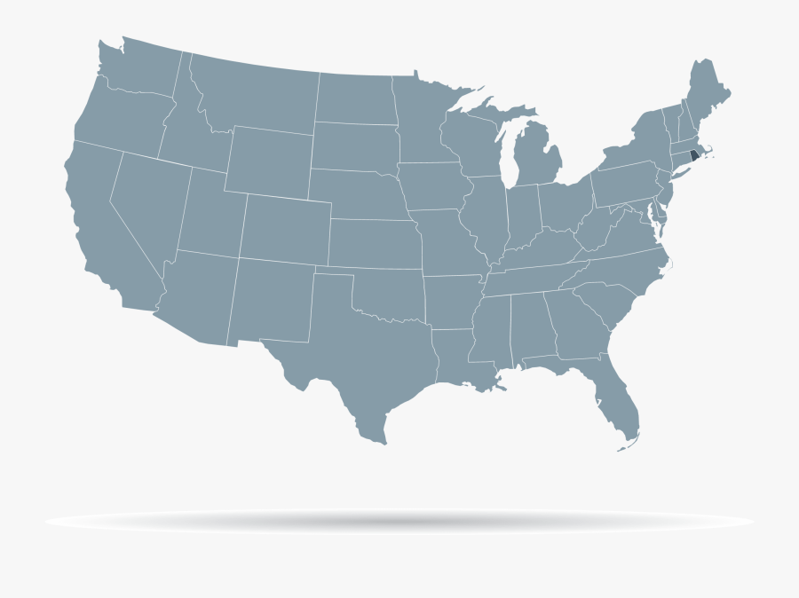Us Map Grey Png, Transparent Clipart