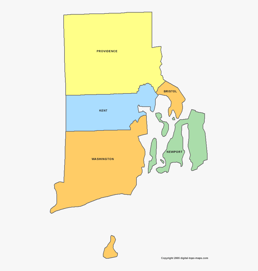 Rhode Island County Map Clipart , Png Download - Map Of Hospitals In Ri, Transparent Clipart