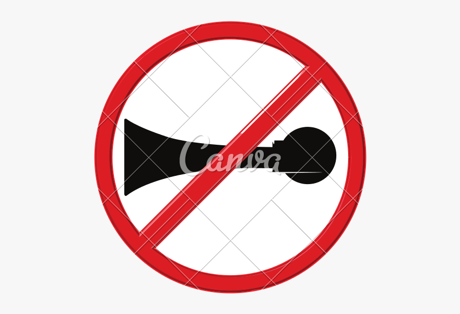 Clip Art No Honking Sign - National Drug Education Program, Transparent Clipart