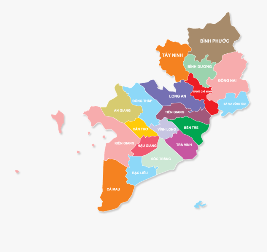 Transparent Vietnam Map Png - South Vietnam Map Png, Transparent Clipart