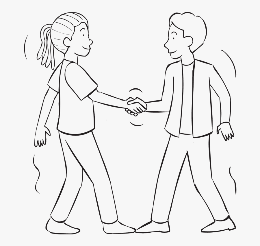 Toe To Toe - Line Art, Transparent Clipart