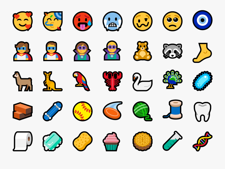 157 New Emoji With Unicode 11 In Windows - Windows 10 1809 Emoji, Transparent Clipart