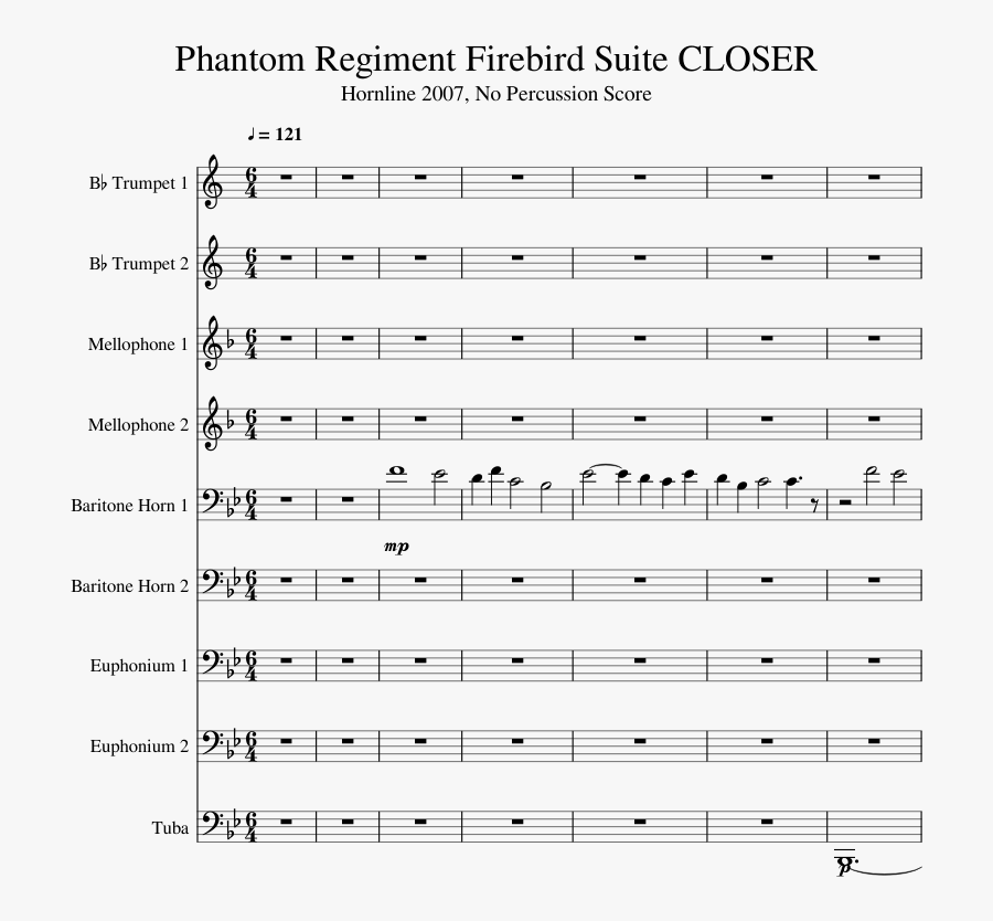 Clip Art Phantom Regiment Suite Closer - French Horn Firebird Solo, Transparent Clipart