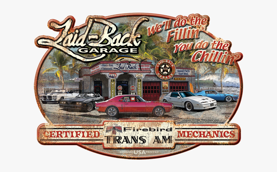 Dream Garage Firebird Trans Am Emb , Png Download - Laid Back Garage Signs, Transparent Clipart