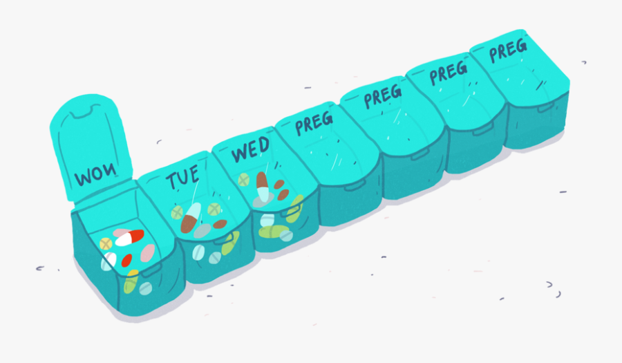 Hard Labour The Case For Testing Drugs On Pregnant - Pill Box Png Cartoon, Transparent Clipart