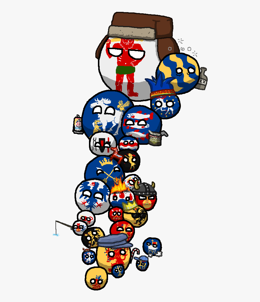 Polandball Map Of Sweden - Sweden Stereotype Map, Transparent Clipart