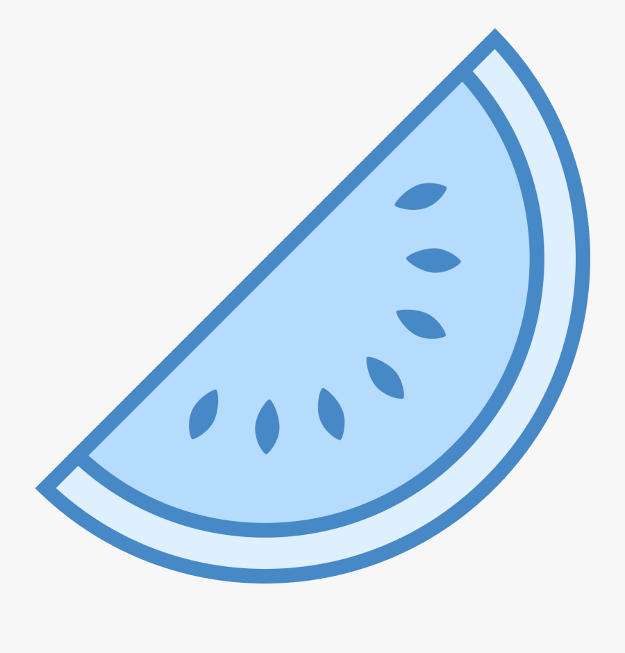 There Is Half A Circle With The Round Part On The Left - Blue Watermelon Png, Transparent Clipart