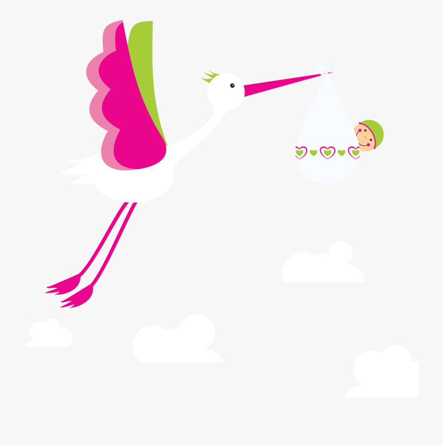 Stork Clipart Pink Stork, Transparent Clipart