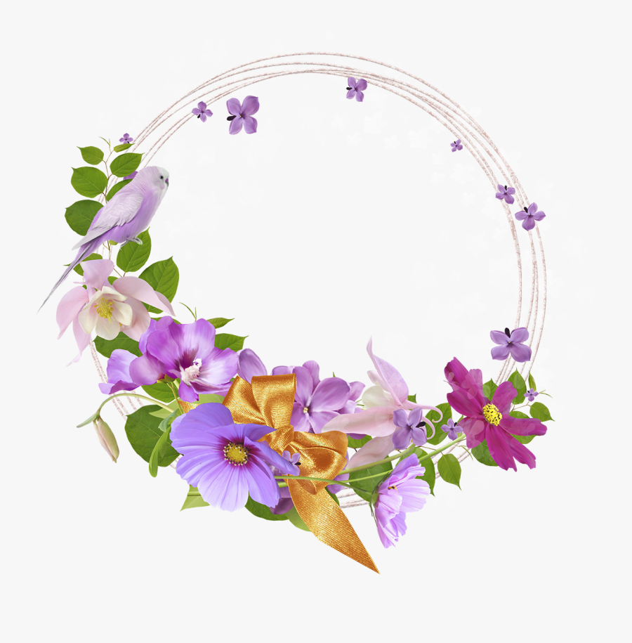 Flower Circle Png - Flower Transparent Round Frame, Transparent Clipart