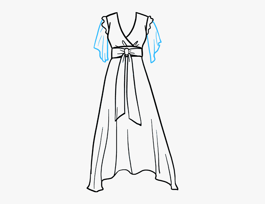 How To Draw A Dress - Pattern, Transparent Clipart