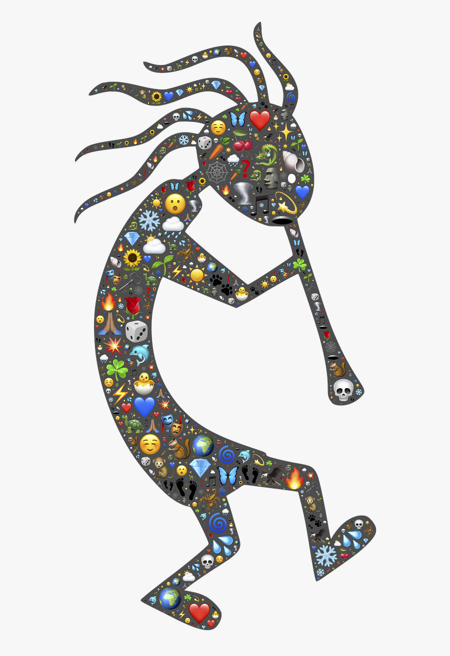 Kokopelli, Trickster, Symbol, Spirit, Fun, Emoji, Life - Trickster Symbol, Transparent Clipart
