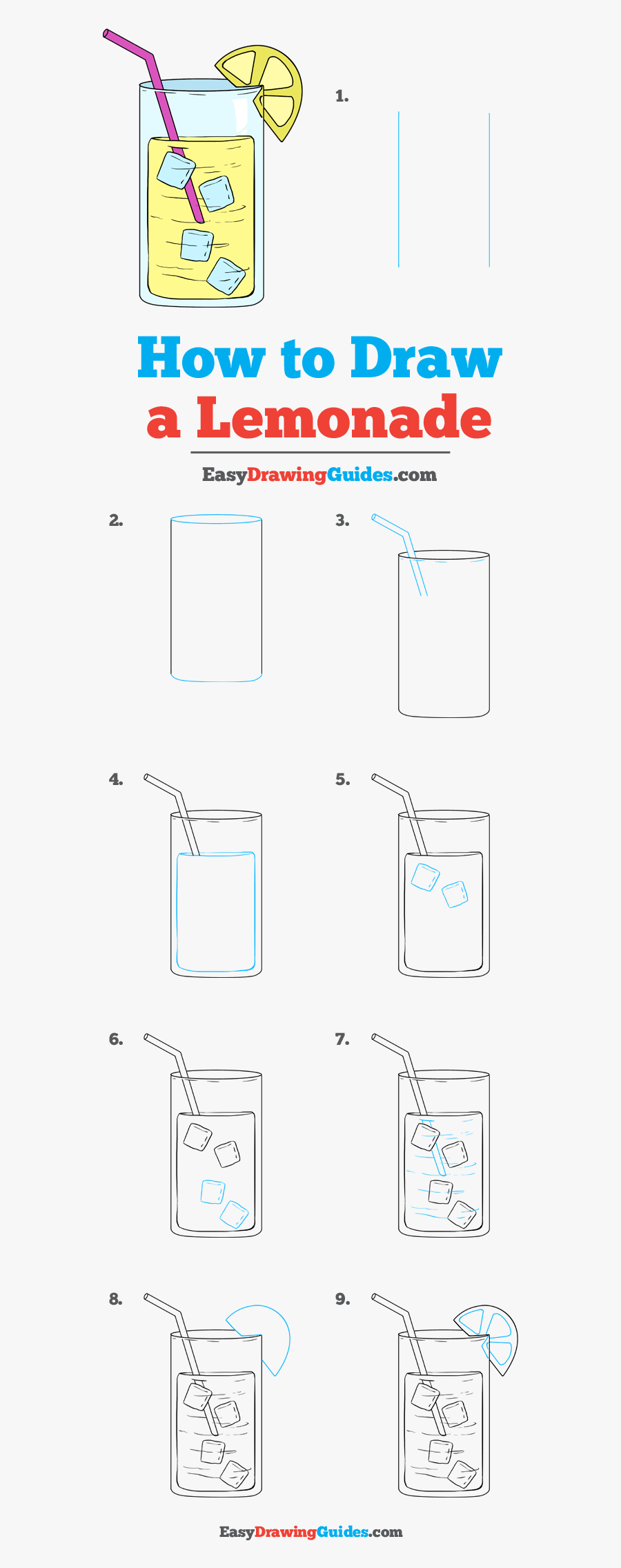 How To Draw Lemonade - Like Us Follow Us, Transparent Clipart