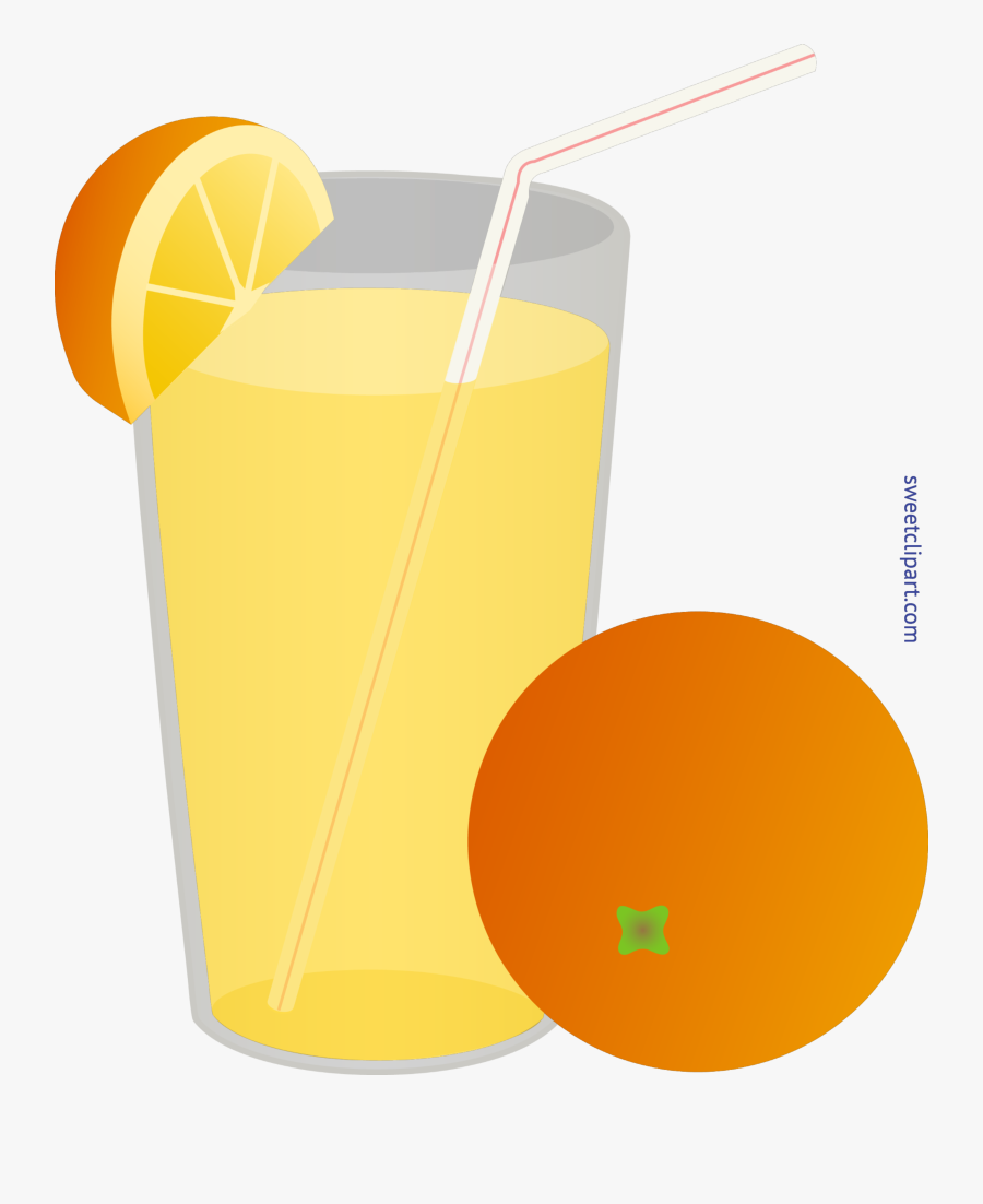 Svg Glass Orange Juice Whole - Orange Juice Clipart Png, Transparent Clipart