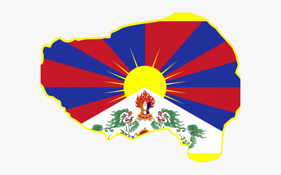 Tibet Flag, Transparent Clipart