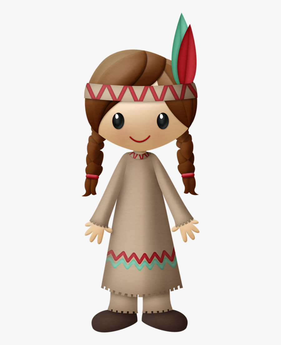 Pocahontas * Índios Nativos - Little Indian Girl Clipart, Transparent Clipart