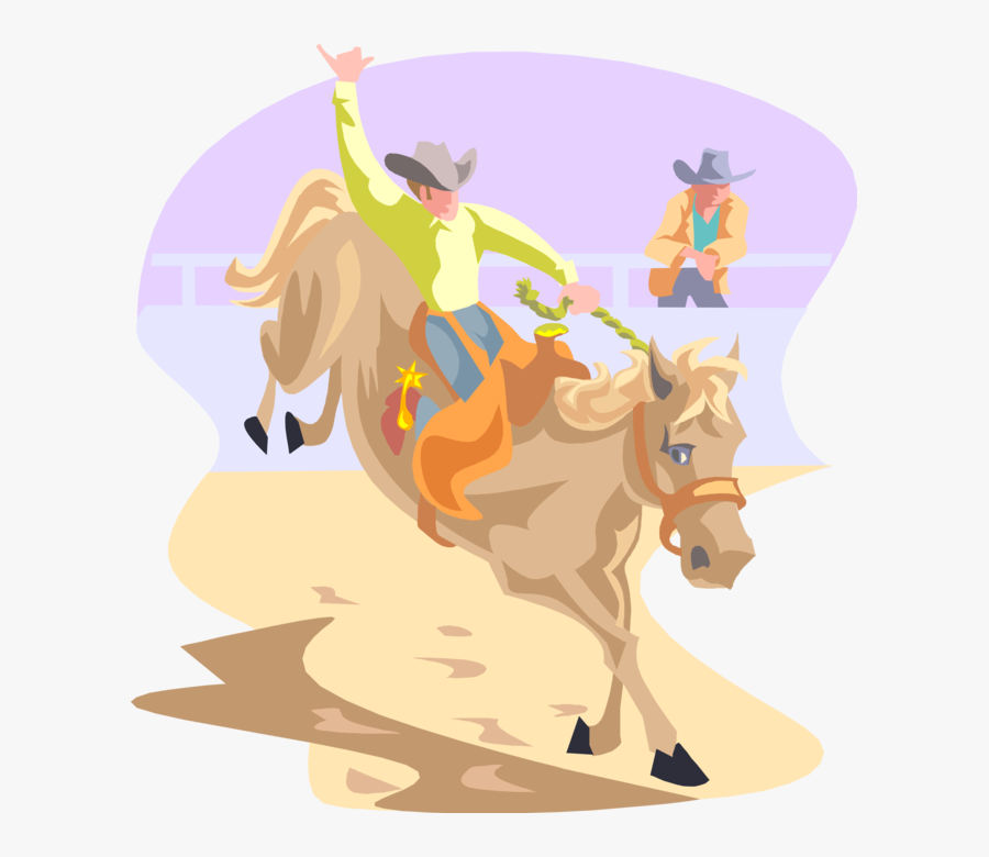 Rodeo Rides Bucking Vector - Cartoon, Transparent Clipart