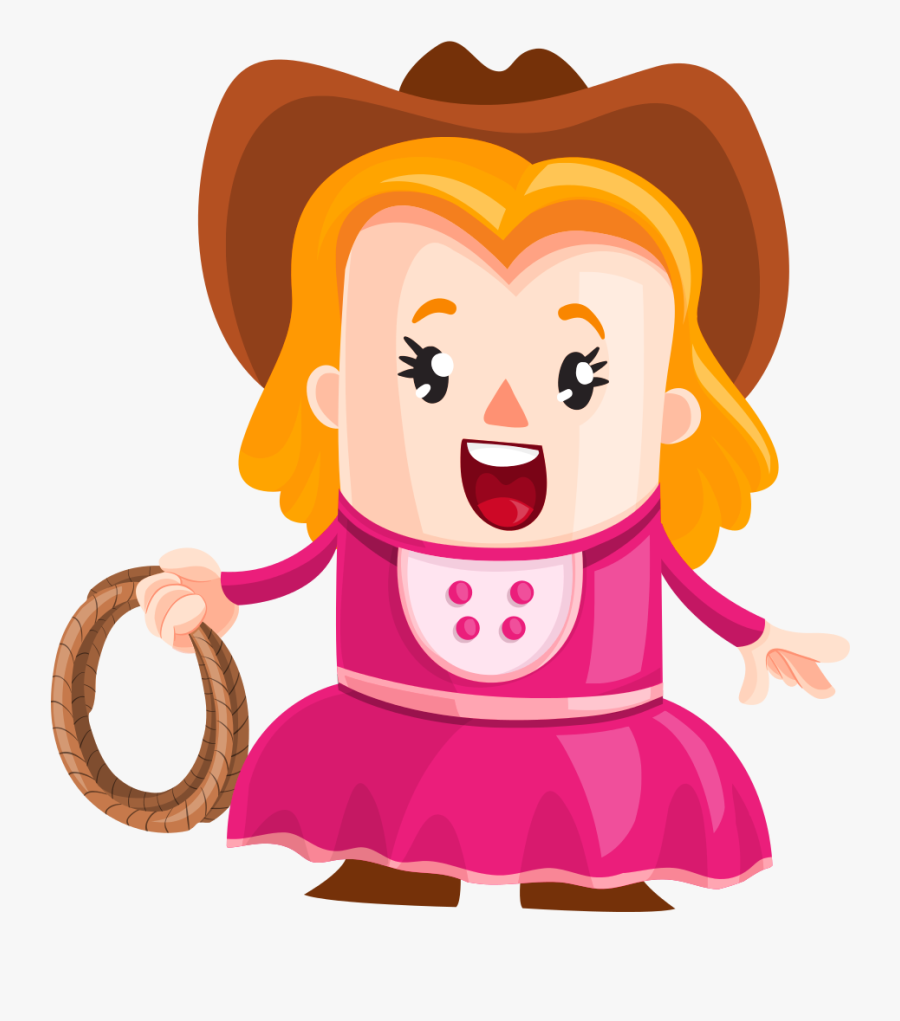 Smile Cartoon Girl, Transparent Clipart