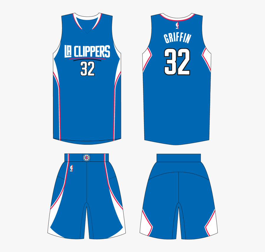 Blue Jersey Concept - La Clippers Jersey Render, Transparent Clipart