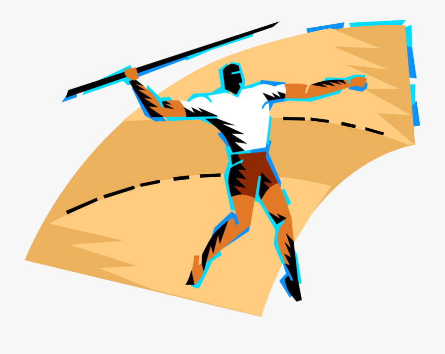 Track Meet Competitor Throws - Illustration, Transparent Clipart
