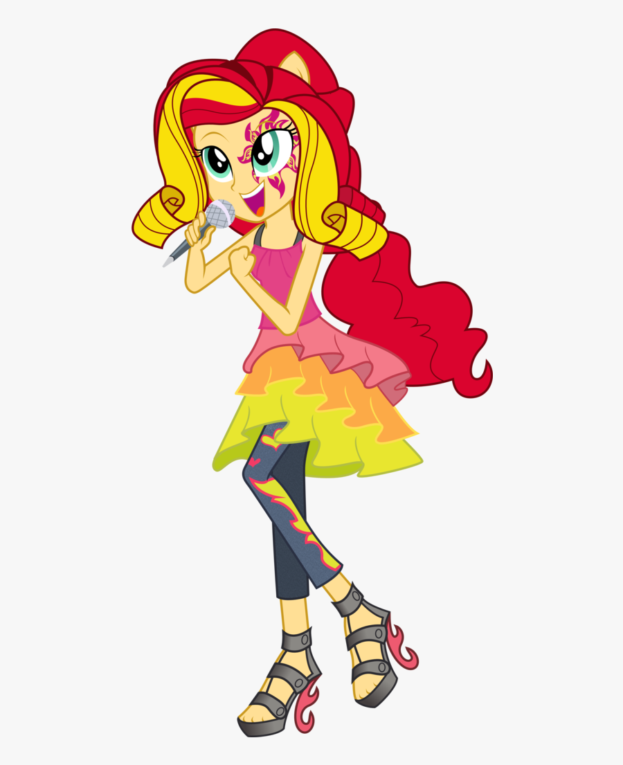 Artist Theshadowstone Equestria - Mlp Eg Sunset Shimmer Rainbow Rocks, Transparent Clipart