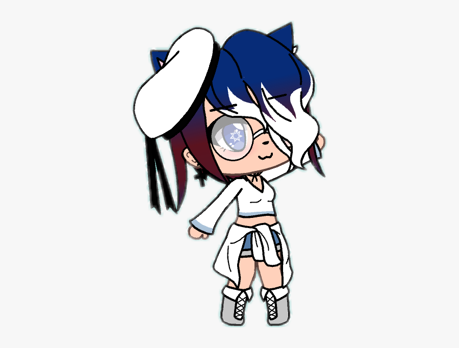 #gacha #gachalife #gachaverse #blue #gachagirl #cute - Gacha Life Png Tomboy, Transparent Clipart