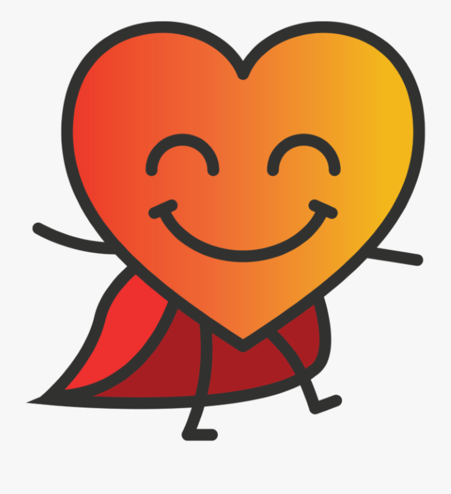 Heart Guy - Hero2 - Cartoon Red Heart Guy, Transparent Clipart