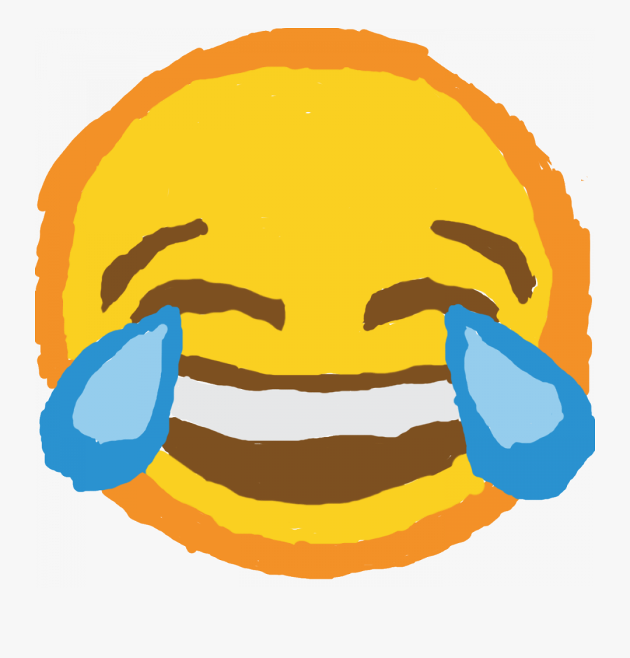 Crying Laughing Emoji Art, Transparent Clipart