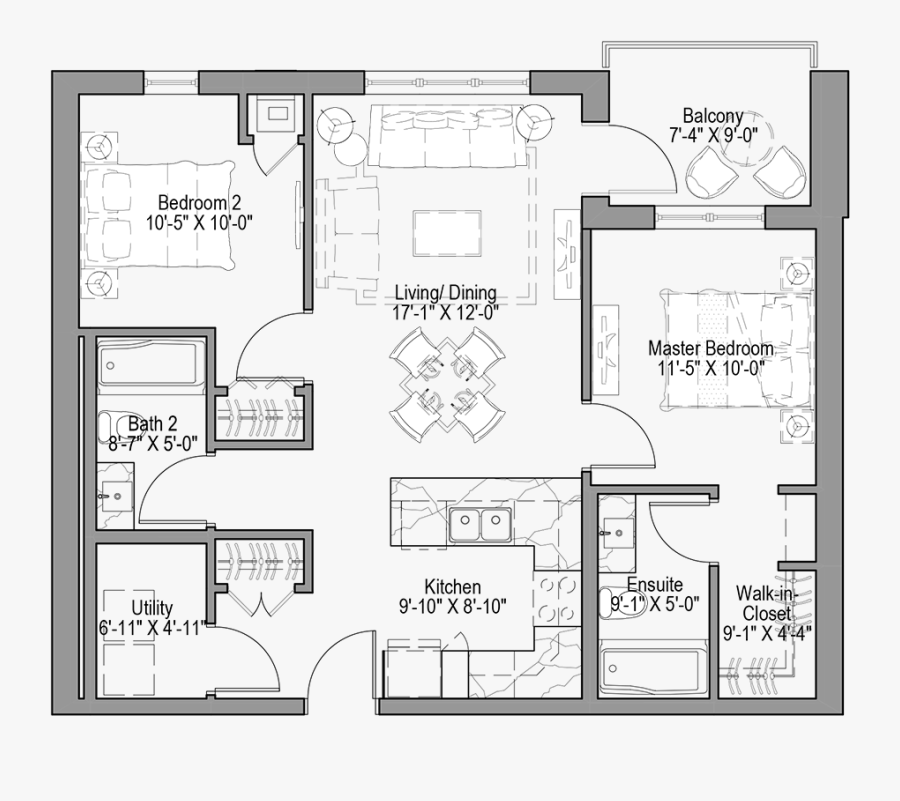 Drawing Bathroom Ensuite - Floor Plan, Transparent Clipart