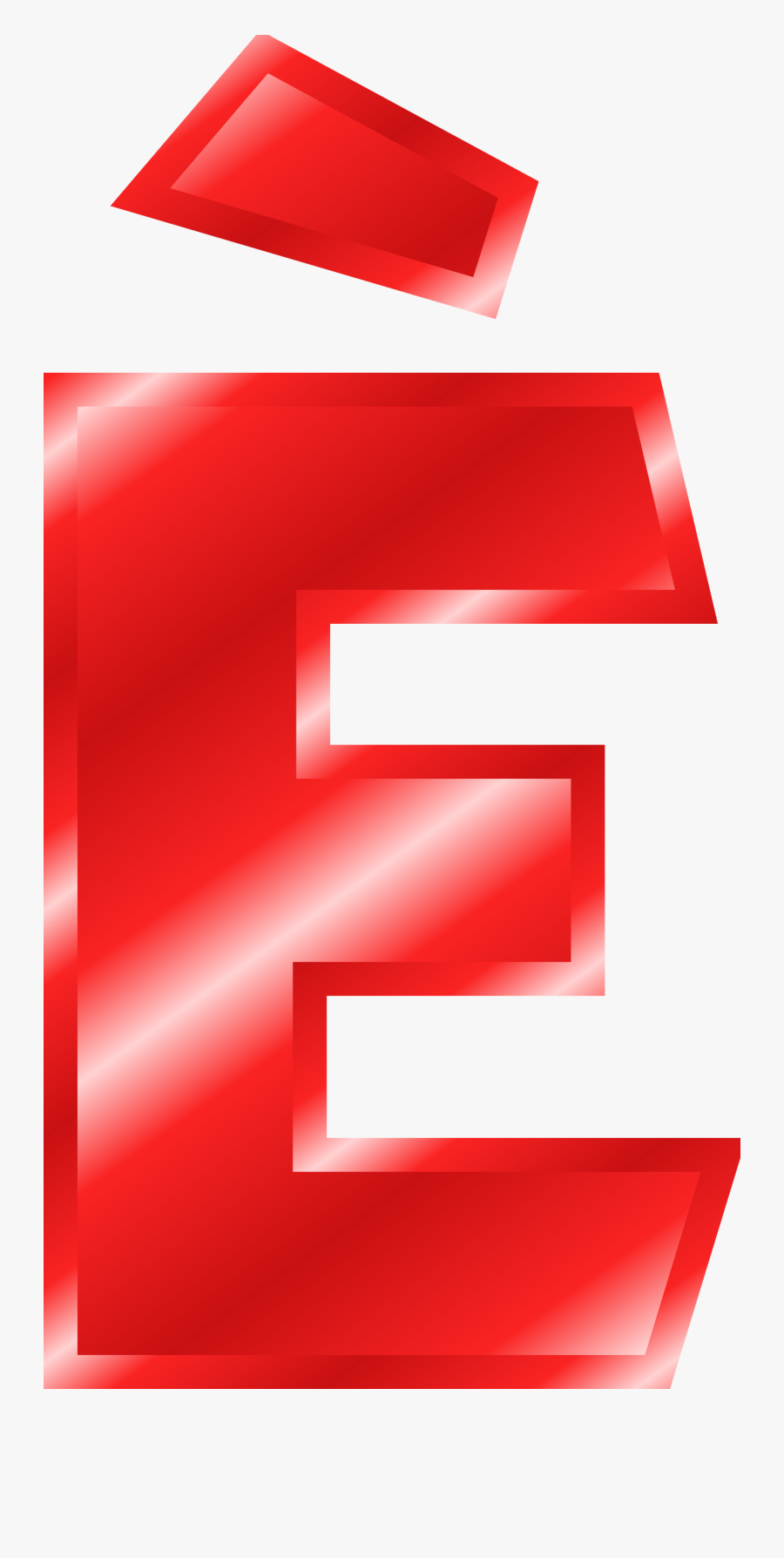 Effect Letters Alphabet Red - Big Red Letter E, Transparent Clipart