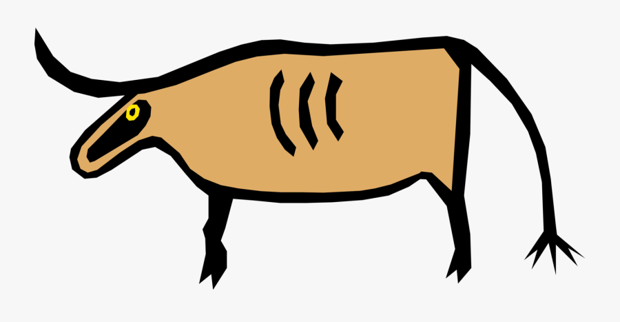 Vector Illustration Of Paleolithic Prehistoric Cave - Paleolithic Drawing, Transparent Clipart