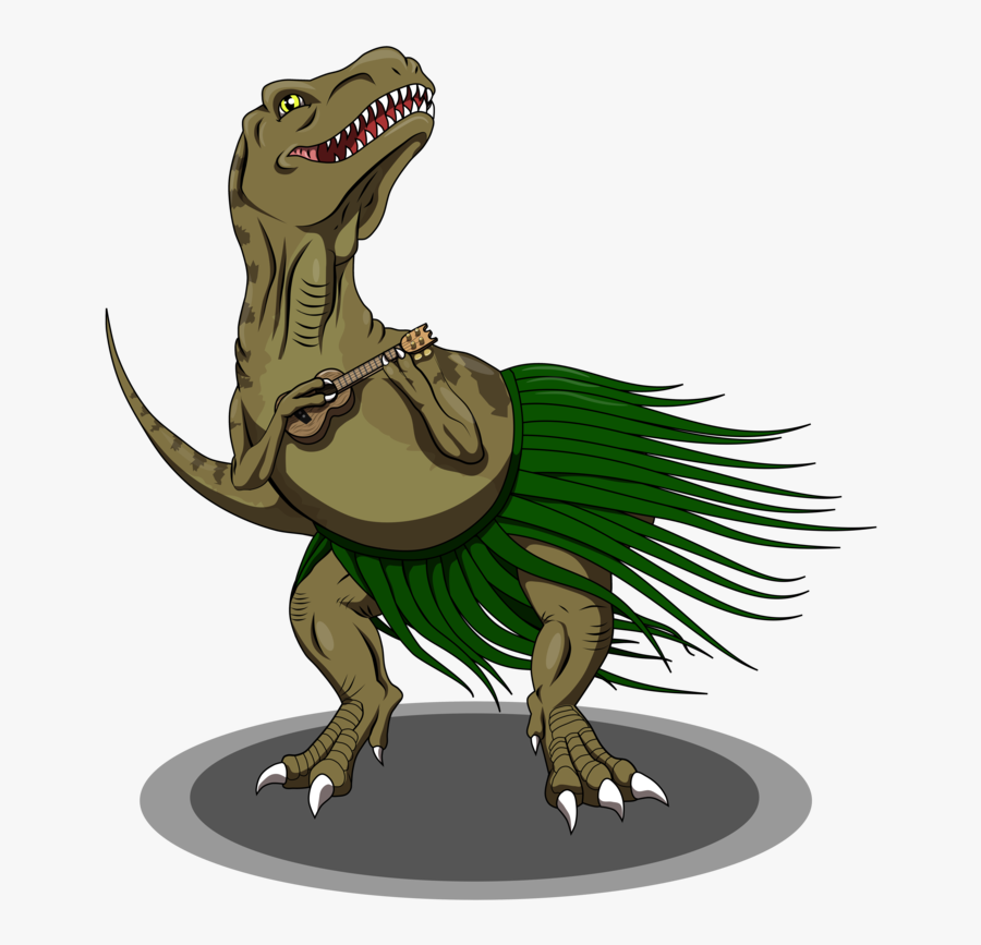 Trex Clipart Prehistoric - Ukulele T Rex, Transparent Clipart