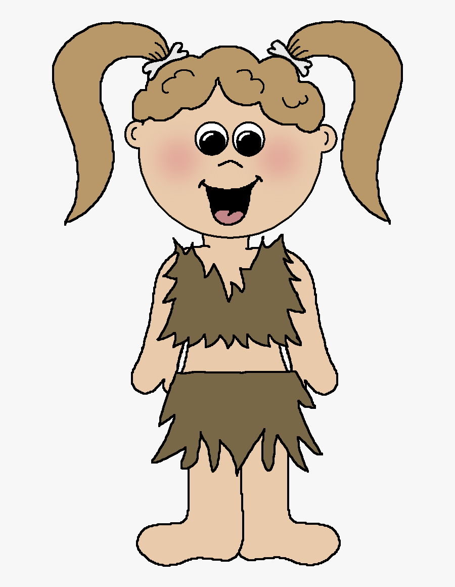 Cavegirl - Homo Sapiens Clipart, Transparent Clipart