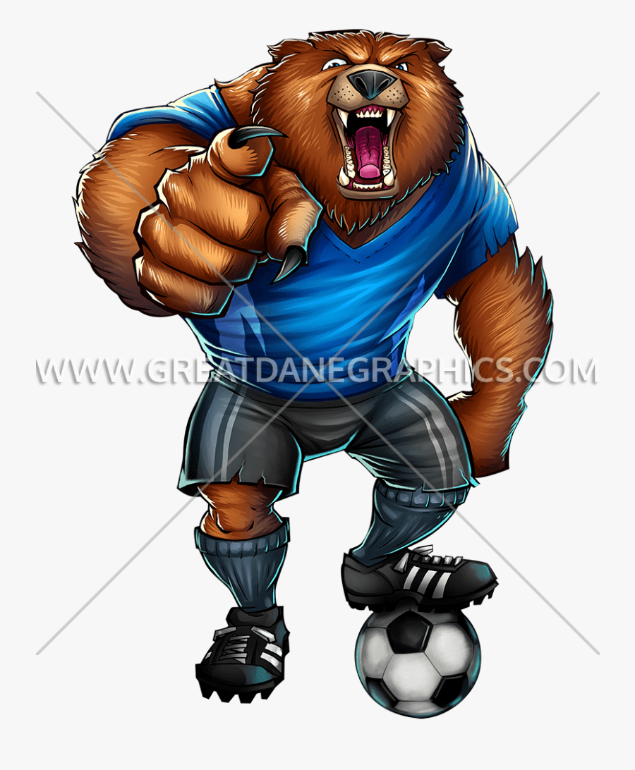 Soccer Player Production Ready - Artwork For Tee Shirts Soccer, Transparent Clipart
