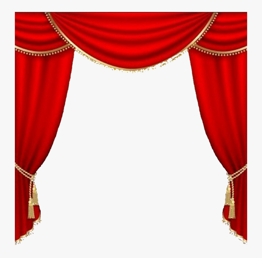 Red Curtain Free Png - Curtain Png, Transparent Clipart