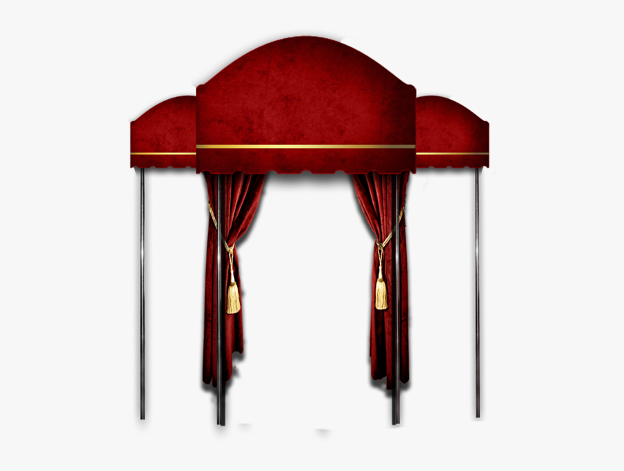 Red Curtain And Canopy Entrance - Red Curtain For Canopy, Transparent Clipart